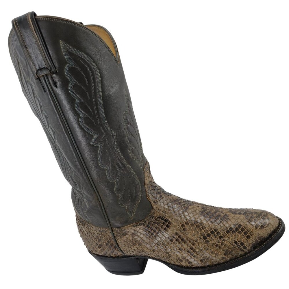 Vintage Anaconda Snakeskin Tony Lama Mens 9E Gold Label Cowboy Western Boots CBC - Picture 7 of 16